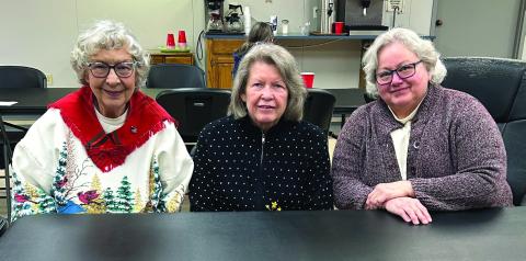These lovely ladies celebrated their December birthdays at the Cushing Senior Citizen’s Center. They are, from left, Della Estes, Carolyn Bunch, and Jacqueline Chappell.