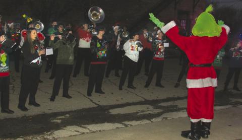 The Mean One leads the band!