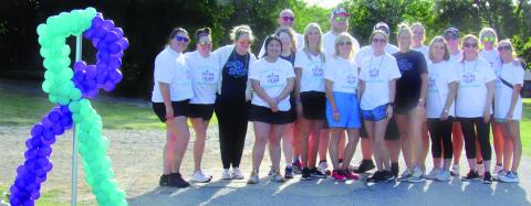 Team members of BlueSky Bank in Cushing were spotted in Yale this past Saturday on Sept. 7 in support of the annual Walk For Trey which is coordinated by bank employee Laura Morphew and is held the first weekend of September for Suicide Prevention and Awareness Month. Photo by DeAnna Maddox