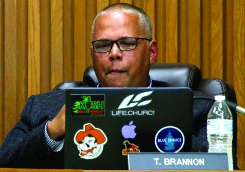 Terry Brannon attend last meeting as City Manager. Photo by Allie Prater