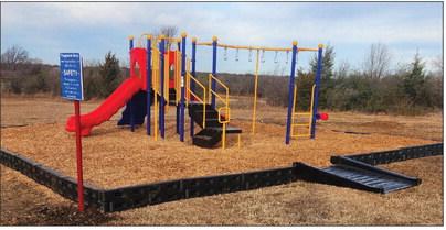 New playground equipment at Garrett Park