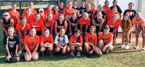 The Cushing Lady Tigers softball team competed in its Annual Orange and Black scrimmage last Saturday, kicking off the 2023 fast-pitch season.