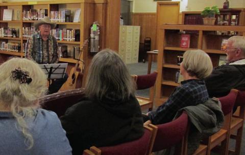 Author E. Joe Brown came to his hometown Cushing on Jan. 25 to host a book signing of the second book in the Kelly Can Saga, “A Cowboy’s Fortune”. Brown’s signings are not as conventional as some — due to his love of music and entertaining he brings his guitar and can’t help but put on a brief show.