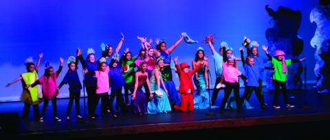 Opening night of the Cushing Children’s Theater’s production of Disney’s The Little Mermaid, Jr., went off without a hitch as more than 150 people were in attendance at Cushing High School’s Dora Hobbs Performing Arts Center on Friday, Aug. 4. More photos and a complete cast listing inside. Photo by J. D. Meisner