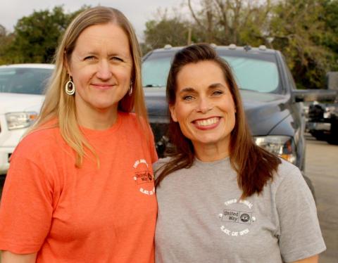 Latina Simmons, left, is pictured with Ruth Cavins, United Way of Payne County executive director, at a past years’ Black Cat Golf Tournament in Cushing, OK.