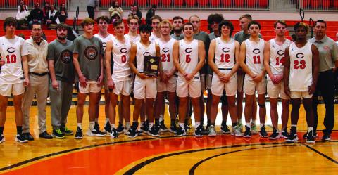 The Cushing Tigers keelhauled the Bristow Pirates 74-50 Friday to claim the district championship and advance to the regional brackets. They play Oklahoma Christian School Thursday, 7:30 p.m., at Oklahoma Christian. Photo by J.D. Meisner