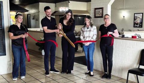 Cushing Chamber of Commerce hosted a ribbon cutting ceremony on Monday, March 31 for Il Gusto Ristorante with owner Anna Celaj and her husband front and center as staff members and Chamber President and CEO Tracy Caulfield celebrate alongside the couple. The new business is located at 2320 East Main Street and is open everyday from 11 a.m. to 9 p.m.