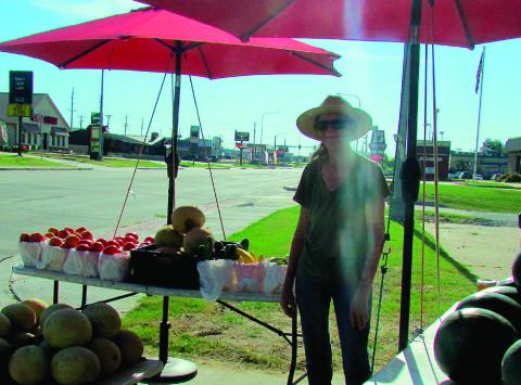 Donna Wilson spends most Wednesdays and Fridays selling fresh fruits and vegetables and raw honey on Main Street in Cushing or around Chandler. Her son and her rotate locations of the stands they set up with produce prices up to $30. Be sure you have cash if you stop in — they are not currently able to process any type of card payments.