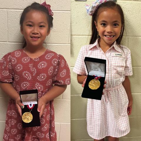 Cushing pupils place in penmanship