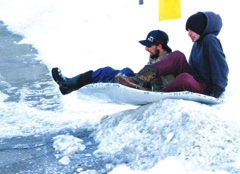 	Slippery slope And a car hood