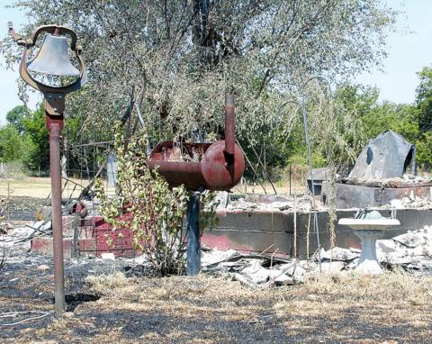 All that remained of a home following the devastating fire