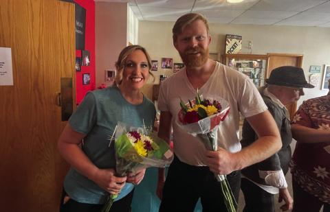 Regina Brown and Tyler Peters were the key players in the one-act play “Peanut Butter and Jelly” directed by DeNae Brown. Peters was named the winner of the Best Actor category for both Judge’s Choice and People’s Choice.