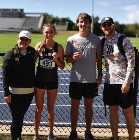 Camden Evans and Harli York hit good enough times at the regional cross country meet to qualify individually for the state championships this weekend. Photo by Sarah Townes