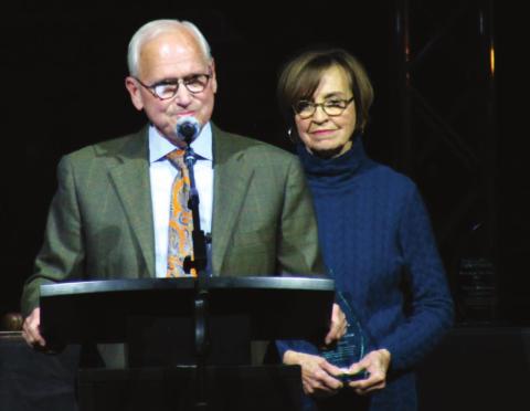 The 2021 Lifetime Achievement award was presented to husband and wife, John and Pat Fechner, for their commitment to the Cushing Chamber of Commerce and their good works for the betterment of the Cushing community. Photo by DeAnna Maddox.