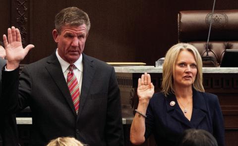 Dr. Randy Grellner takes Senate oath of offi ce