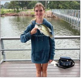 Carly Curtis with a crappie caught at Lake Thunderbird.