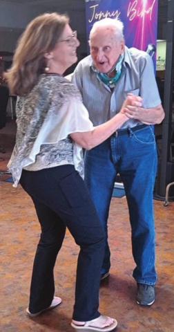 Robert Crook and Debbie Brown, cut a rug.