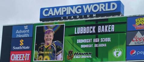 Drumright High School student plays in Tiki Bowl