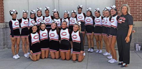 The Cushing Tiger Cheerleaders are state bound after a stellar performance in Stroud this past weekend. They are, back row from left, Mikayla Ward, Hadley Warden, Alli Bales, Ella Turner, Kendall Kelly, Dany Malone, Bella Miller, Brailyn McKim, Katelynn Kelly, Tessa Chavez, Brylen Scalf, Noel Bussell, Stevie Ethridge, Brylee Perry and Coach Amy Hoover. Front Row, from left, Ellie Andrews, Tayley Lovin, Ava Lidberg, Brinlee Bickell and Lily Robbins.