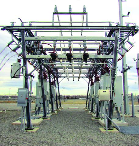 Relay wiring out at the Harmony Substation which is currently offline. Photo by DeAnna Maddox