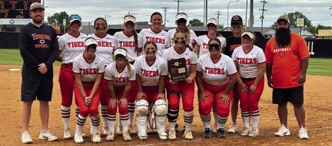 The Cushing Lady Tigers are your district champs after hammering Sperry 8-0, then sweeping Skiatook, 4-0, 14-12 last Monday. The ladies are ranked 10th in Class 5A and are in Pryor at the district tournament today, Wednesday, April 29. They will play No. 7 Bethel at 1:15.
