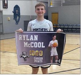 Rylan McCool hit his 1,000th high school career point last week during the Panther’s 74-57 win over the Olive Wildcats.