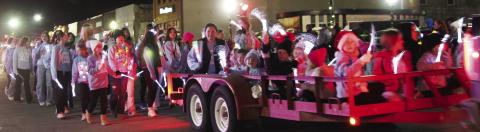The members of Dance Star Productions put on a paradestopping performance during the annual Christmas parade.