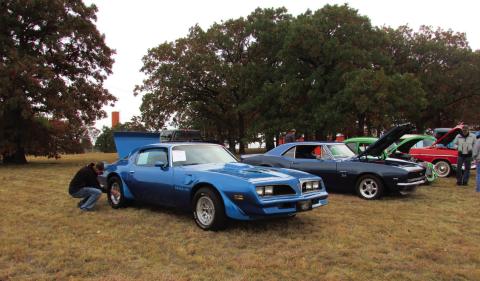 Rich Moline of Cushing takes first place stock at the Yale Reserve Police Department Car Show Saturday, Oct. 29.