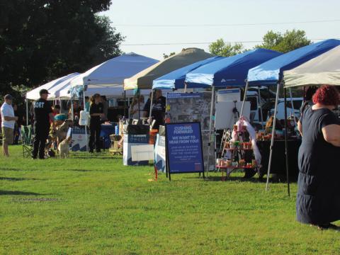 A wide variety of vendors, non-profits, and food trucks came out to be a part of the Cushing Chamber of Commerce’s annual Festival in the Park last year and this year is set to be just as lively. Photo by DeAnna Maddox