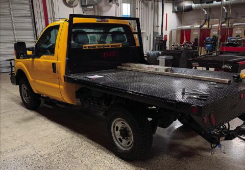 Central Tech welding students installed a flatbed on Cleveland Fire Department’s Brush Two truck.