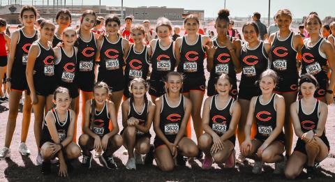 The The Cushing Middle School Girls Cross Country Team finished first at the Tulsa 7 Conference meet last week and sealed the deal on bringing home the Conference Championship. Photos by Sara Townes