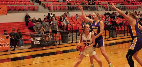 Kaitlyn Callanan scored six points and generated several turnovers against Bristow Friday. Photo by J. D. Meisner