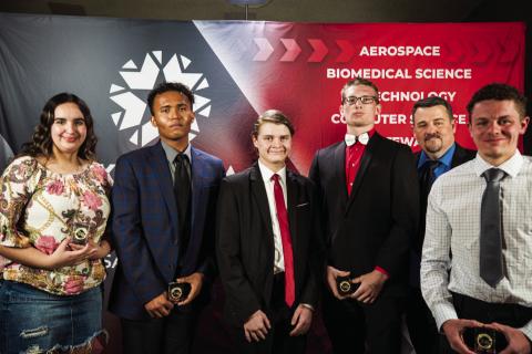 Congratulations to the high school CyberPatriot first place team, Central Technology Center – Team 1. They are, from left, Syarrah Martinez; Jesus Roura; Tristan Sixkiller; Ryder Edwards; Coach Nick Gaunt and Connor Lollis. Not pictured, Coach Dustin Ford.