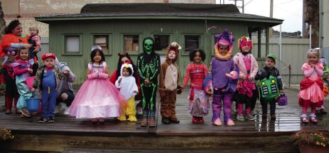 Local children ages 0-5 participate in the second annual Nightmare on Broadway costume contest hosted by the Downtown Cushing Revitalization Association in Centennial Park on Saturday, Oct. 28. Photo by Allie Prater