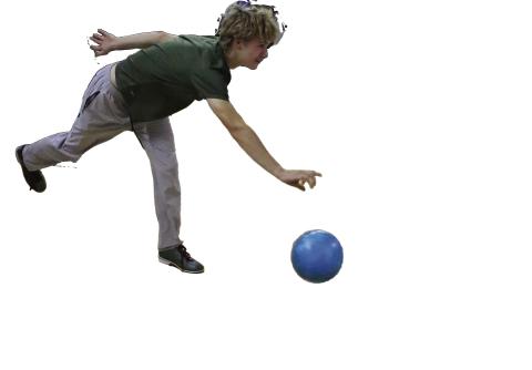 Landon Jesse bowls with his family at Frontier Bowl Monday, July 17. Photo by Allie Prater