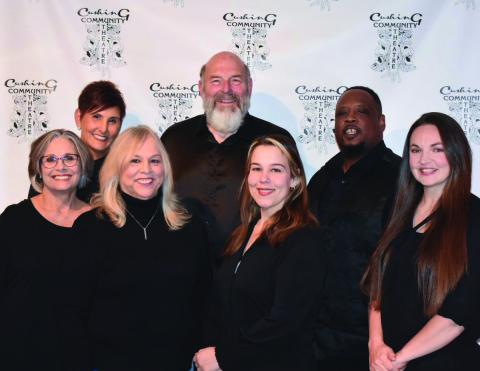 Pictured are this year’s members of the Cushing Community Theatre’s Board of Directors. Back row, left to right: Vice President Cheryl Sheldon, Treasurer Brett Anderson, Quincy Morris. Front row, left to right: Secretary Pam Music, President Michele Music, DeNae Brown, and Krystle Hutchko.