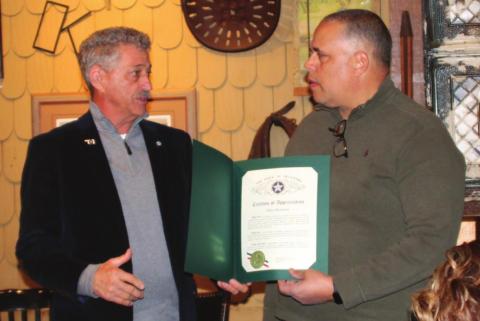 City Manager Terry Brannon was presented with a citation of recognition by District 33 Representative John Talley during the first 2022 Legislative Luncheon.