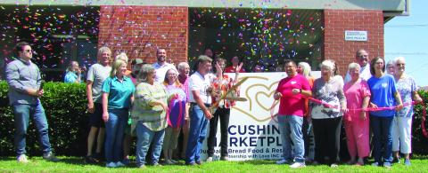 The ribbon cutting ceremony for the Cushing Marketplace hosted by Cushing Chamber of Commerce was well attended by members of the community, nonprofi t organizations, vested businesses, and both local and state elected officials. Photo by DeAnna Maddox.