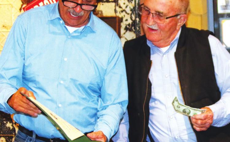 At Friday’s Legislative Luncheon hosted by the Cushing Chamber of Commerce, Oklahoma Representative John Talley and Senator Tom Dugger presented Cushing Emergency Management Director Bob Noltsenmeyer with a proclamation commemorating his half century of service.