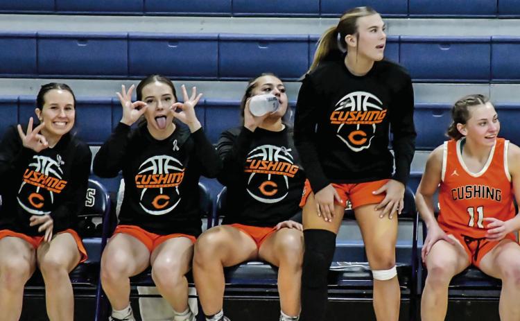 The Lady Tiger bench supporting their team. Photos by Sarah Townes