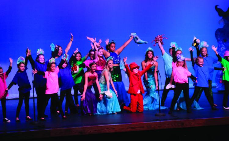 Opening night of the Cushing Children’s Theater’s production of Disney’s The Little Mermaid, Jr., went off without a hitch as more than 150 people were in attendance at Cushing High School’s Dora Hobbs Performing Arts Center on Friday, Aug. 4. More photos and a complete cast listing inside. Photo by J. D. Meisner