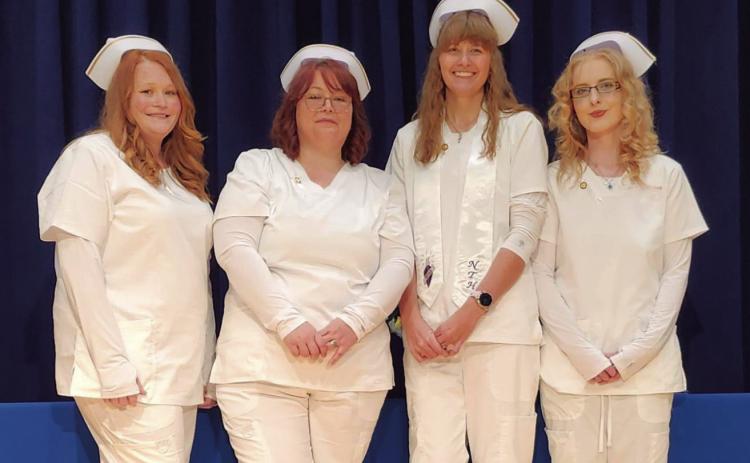 Central Tech Practical Nursing graduates crossed the stage Tuesday, March 31, and are now preparing for their NCLEX exam as they advance their careers in healthcare. Pictured L-R: Samantha Hughes, Stillwater; Cassandra McDaniel, Cleveland; Britney McKenzie, Cleveland; Cora Sharp, Cushing.