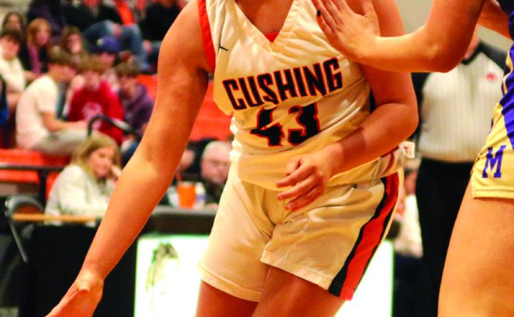 Faith Kessler fights through contact on her way to the bucket.