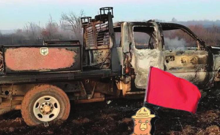 Freedom Hill brush truck lost to fire