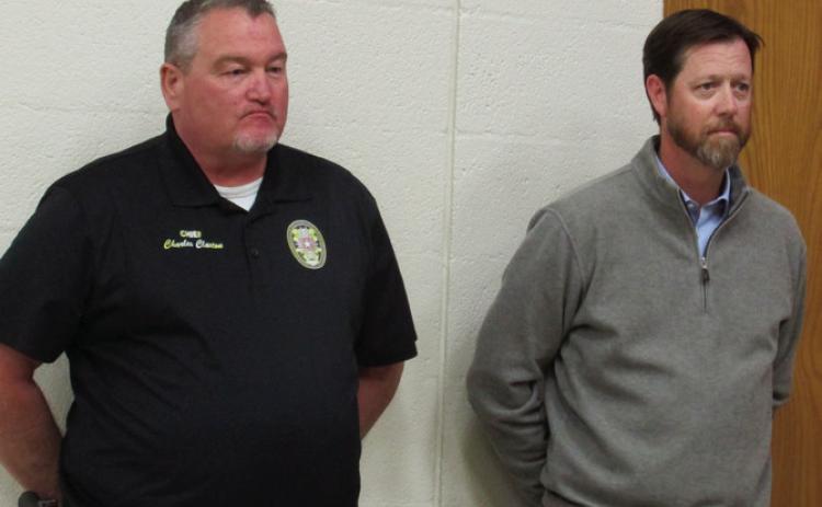 Chuck Claxton and Derek Griffith stand to be recognized. Photo by DeAnna Maddox