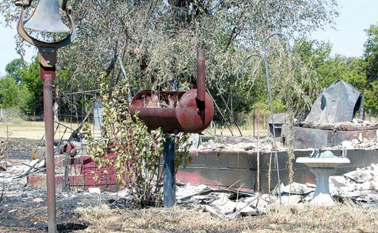 All that remained of a home following the devastating fire