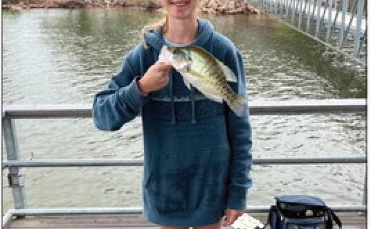 Carly Curtis with a crappie caught at Lake Thunderbird.