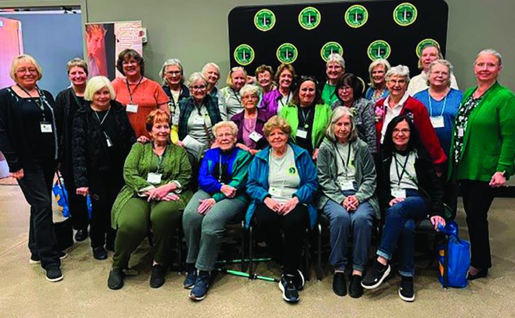 Twenty-eight members and OHCE Advisor, Dea Rash, attending the Northeast District Home and Community Education meeting held in Glenpool on March 26.