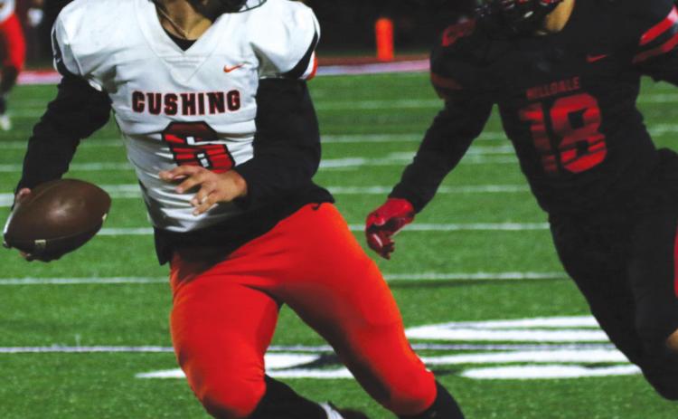 Brody Berlowitz breaks away after catching a pass from his brother Blaze, completing a 71-yard touchdown play to give the Tigers the margin they needed to get a W Friday against Hilldale.