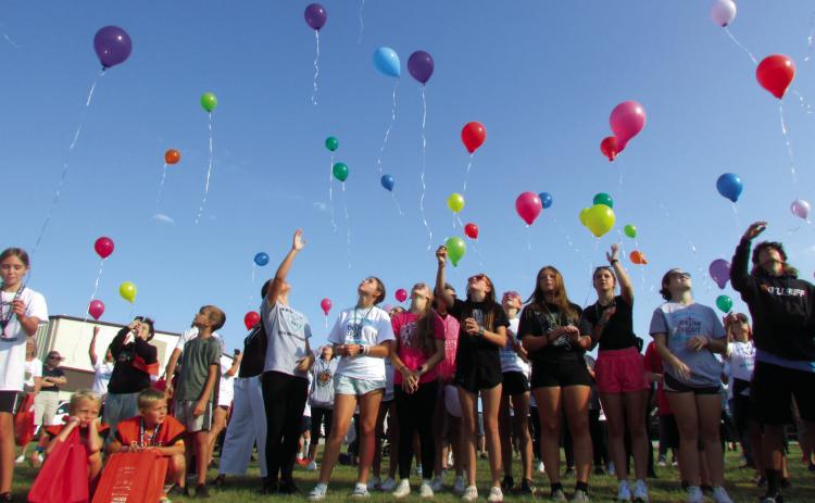 Last year’s Walk For Trey had a large turnout after the event was extended to nearby community members who had faced the tragic loss of local teens. Pictured here is a group of event participants just as the balloon release was done.